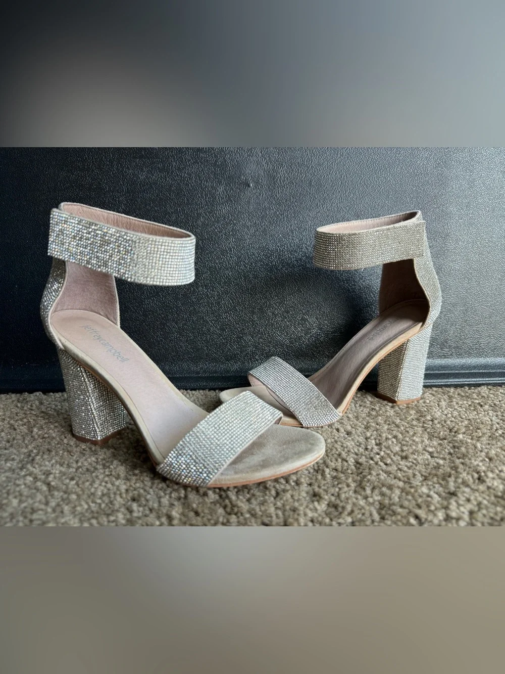 Jeffrey Campbell Lindsay Champagne Heels Women’s Size 8.5